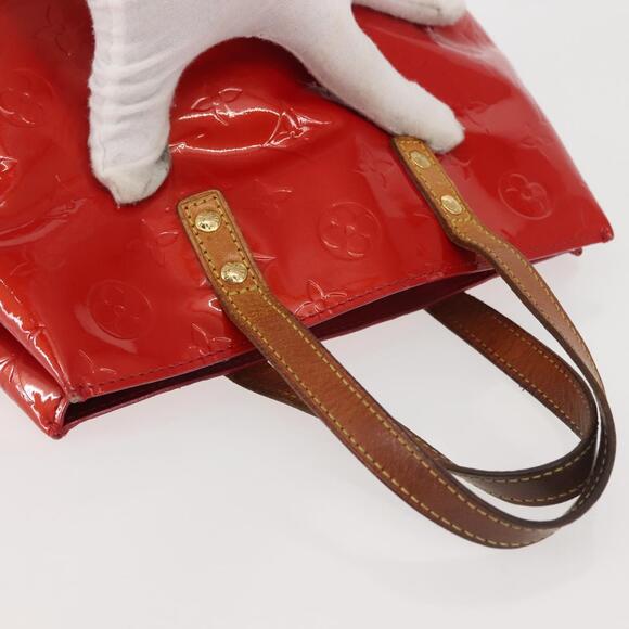 LOUIS VUITTON Monogram Vernis Reade PM Hand Bag Red Rouge M91088 - Picture 6 of 12